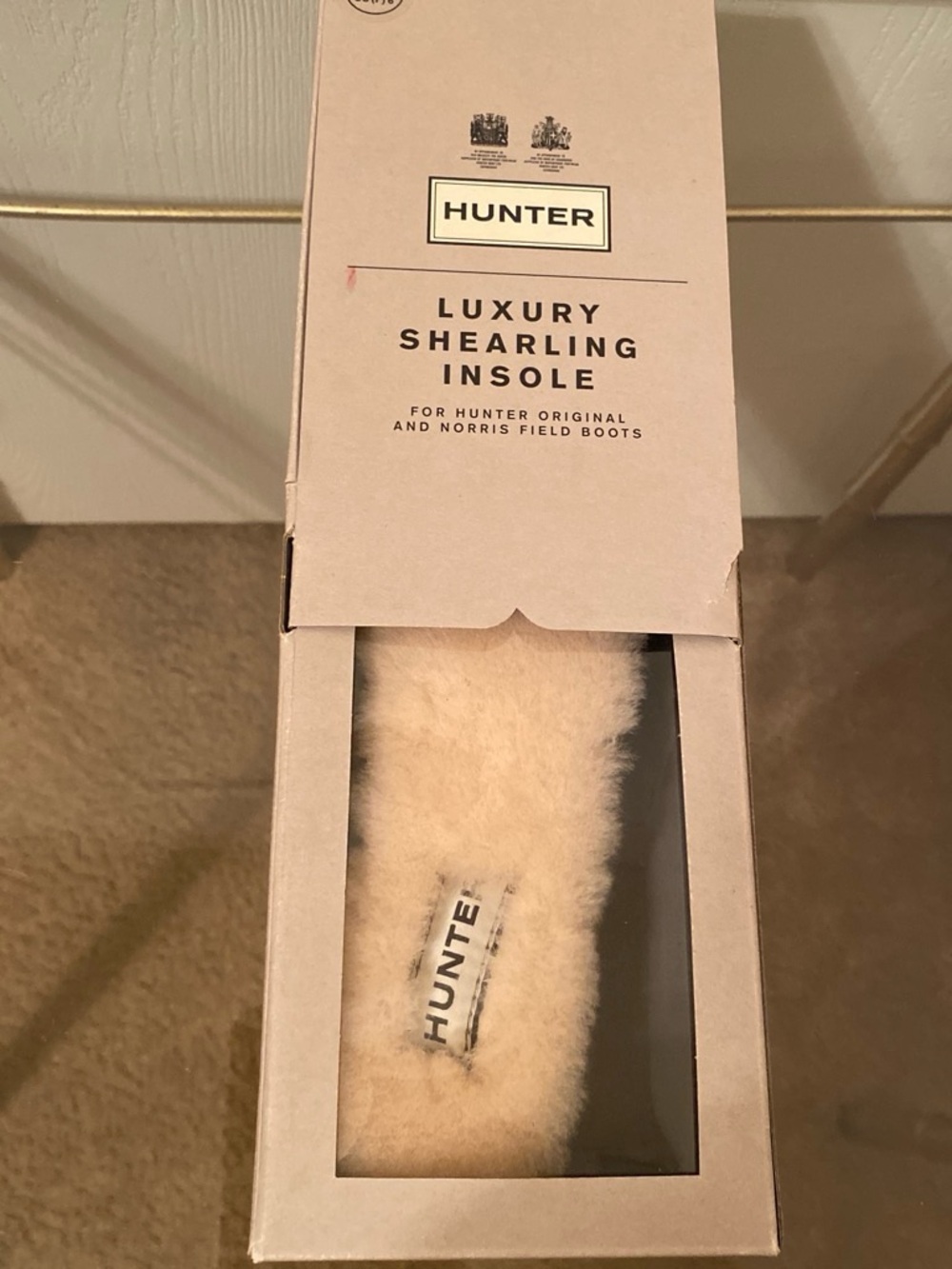 Hunter Cream Luxury Shearling Insoles